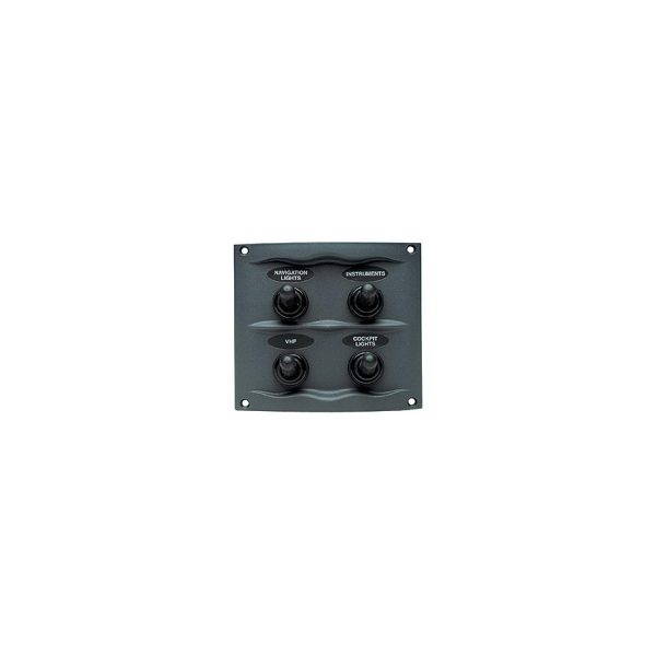 BEP/Marinco SWITCH PANEL 4 GANG GRAY